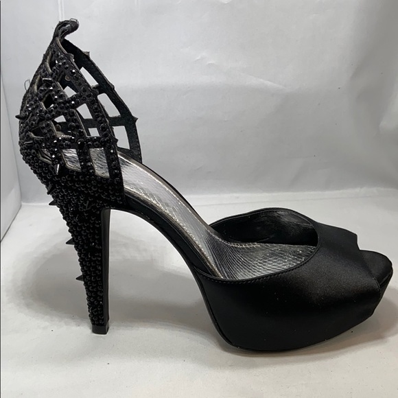 Gianni Bini Black Spike Platform Size 8M - Picture 3 of 7